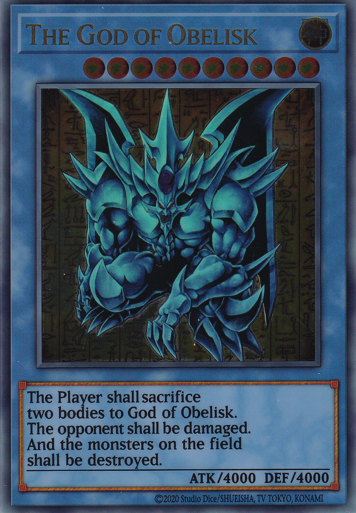 The God of Obelisk - Yugipedia