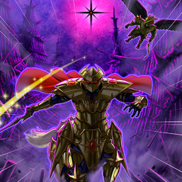 "Echeclus the Star Knight" and "Nessus the Star Knight" in the artwork of "Evil Star Beacon"