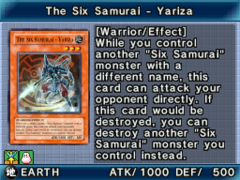 The Six Samurai - Yariza (World Championship 2007) - Yugipedia