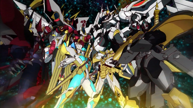 From left to right: "Utopia Ray V", "Utopia Ray Victory", "Utopia Roots", "Utopia", "Utopia Beyond" and "Utopia Ray".