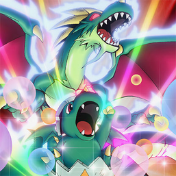 "Mystic Baby Dragon" and "Mystic Dragon" in the artwork of "Mystic Revolution".