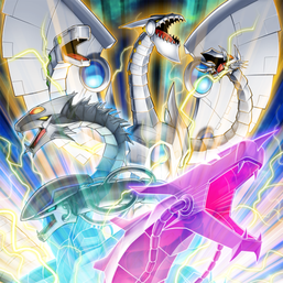"Cyber Dragon", "Cyber End Dragon" and "Cyber Twin Dragon" appear in the artwork of "Cybernetic Revolution"