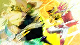 ZEXAL faces an unmasked Vetrix.