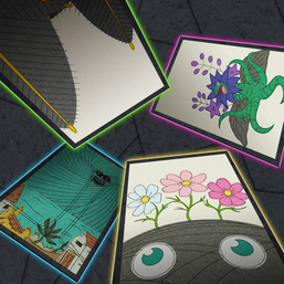 "Flower Cardian Pine", "Zebra Grass", "Willow", and "Paulownia" in the artwork of "Flower Gathering".