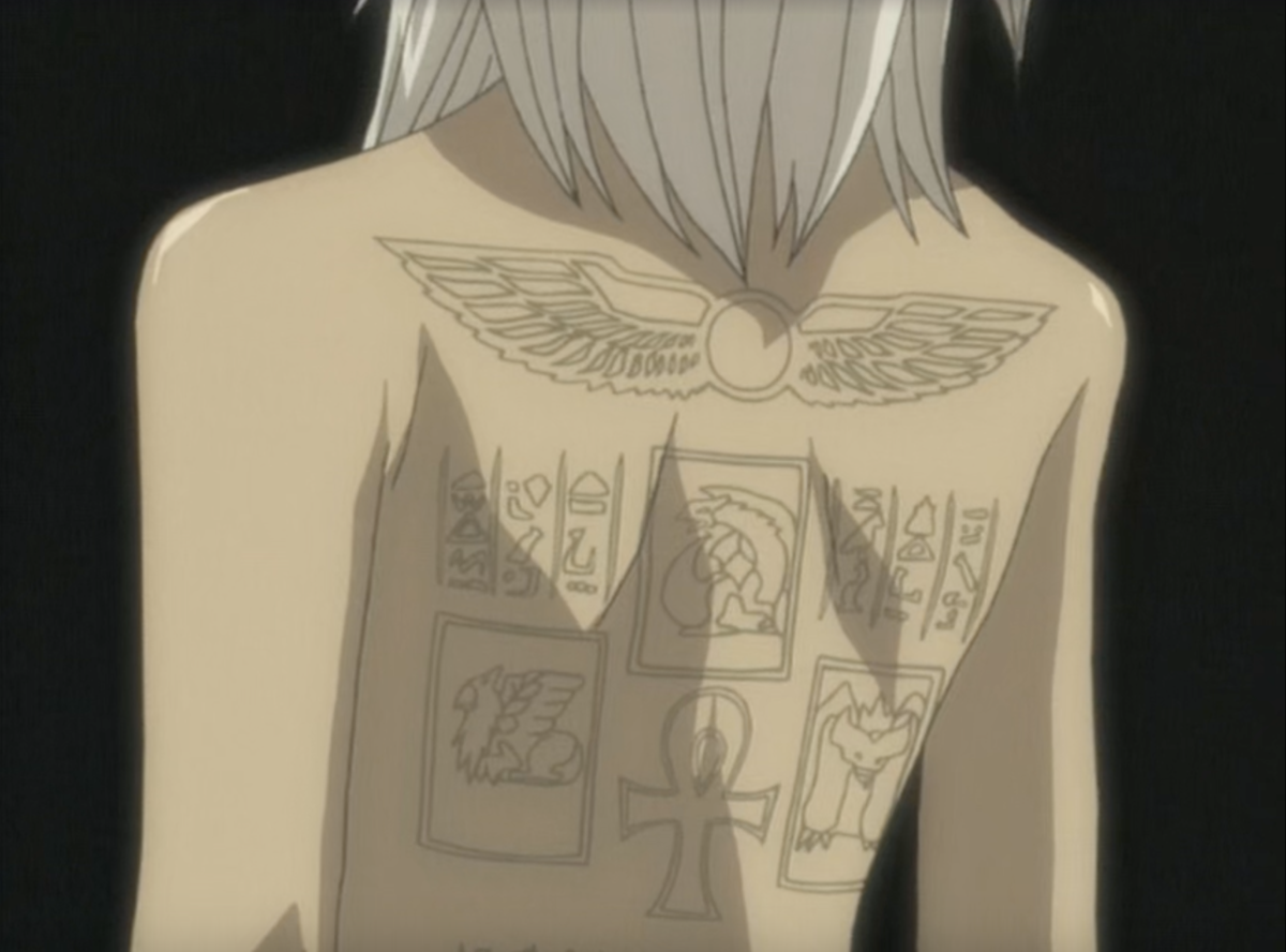 The tattoo that Marik teared off from his dad was a 