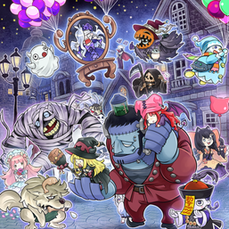 "Ghostrick" monsters in the artwork of "Ghostrick Parade".