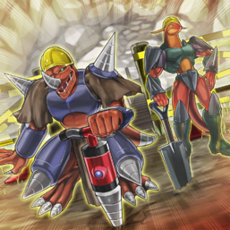 "Drizard" and "Shovelong" in the artwork of "Constructor Blockade"