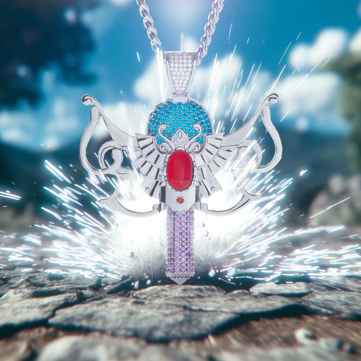 Yu-Gi-Oh! x King Ice Monster Reborn necklace - Yugipedia