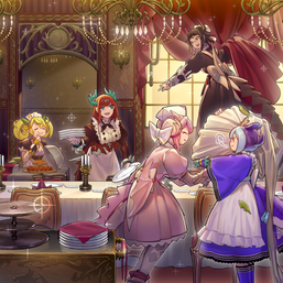 "Parlor", "Kitchen", "Nurse", "Laundry", and "House" in the artwork of "Dragonmaid Hospitality".