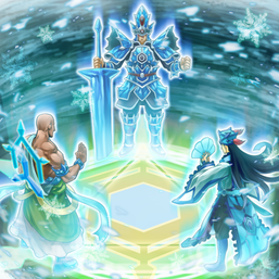 "General Gantala", "General Grunard" and "General Raiho" in the artwork of "Magic Triangle of the Ice Barrier".