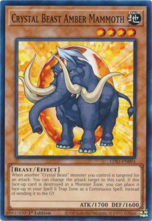 Crystal Beast Amber Mammoth Yugipedia Yu Gi Oh Wiki