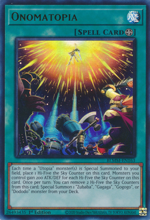 onomatopoeia yugioh deck QCCU-JP059 Utopic Onomatopoeia (SER) – TCG Corner main image 0
