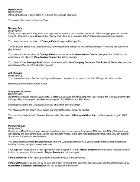 File Card Rulings Duelist Revolution Sneak Peek V1 1 Pdf