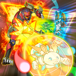 "Red Layer", "Green Layer", "Blue Layer" and "Fairy Alphan" in the artwork of "Super Quantal Alphan Spike".
