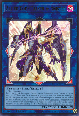 Allied Code Talker @Ignister - Yugipedia
