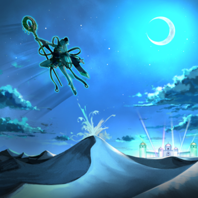 "Allure Queen LV7" (with "Allure Palace" behind her) in the artwork of "Allure Dance".