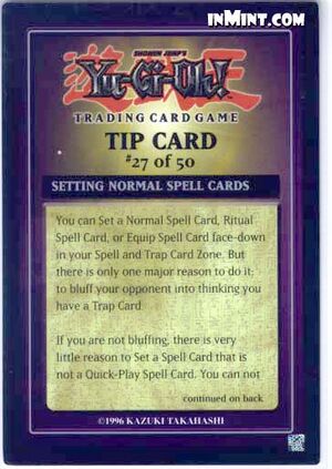 yugioh set spell cards Setting Normal Spell Cards