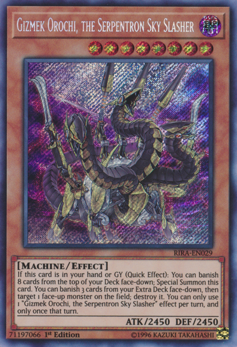 Gizmek Orochi, the Serpentron Sky Slasher - Yugipedia - Yu-Gi-Oh! wiki