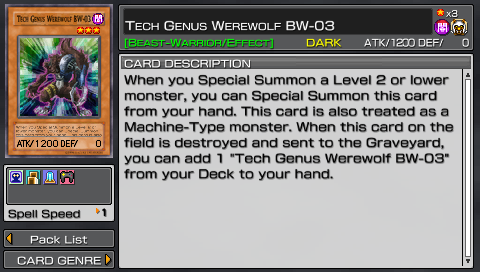 Tech Genus Tech Genus Werewolf BW-03 (Tag Force 5) - Yugipedia