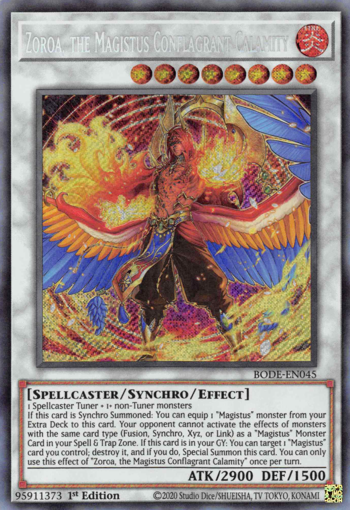 Zoroa The Magistus Conflagrant Calamity Yugipedia Yu Gi Oh Wiki