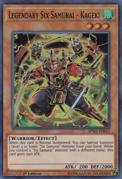 Legendary Six Samurai - Kageki - Yugipedia - Yu-Gi-Oh! wiki