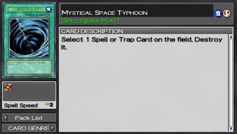 Yu-Gi-Oh! Card - Mystical Space Typhoon (YS15-ENF16) - 1st Edition Common From Saber Force