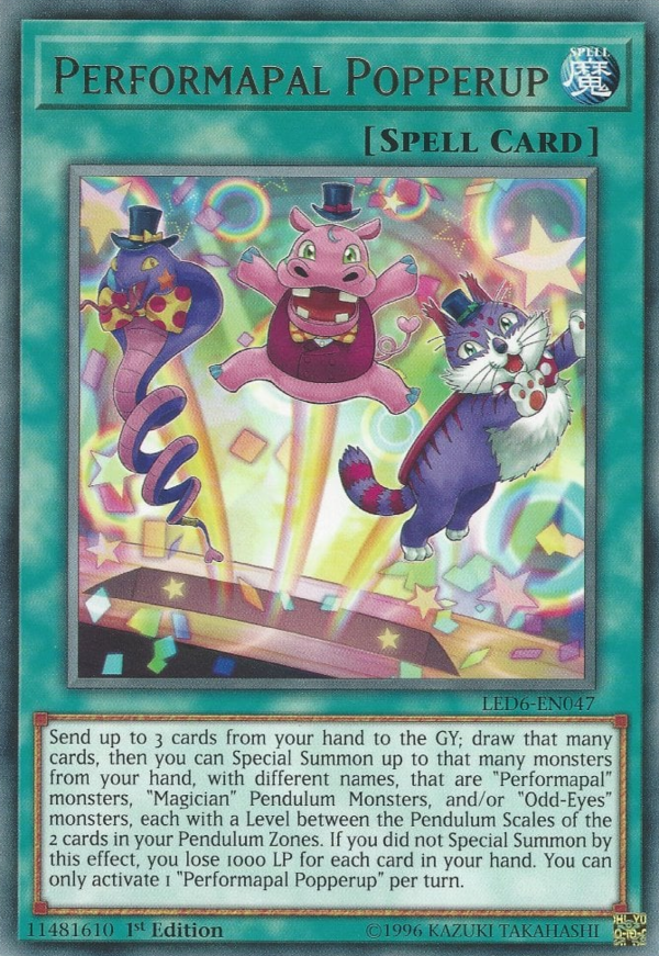 Performapal Popperup Yugipedia YuGiOh! wiki