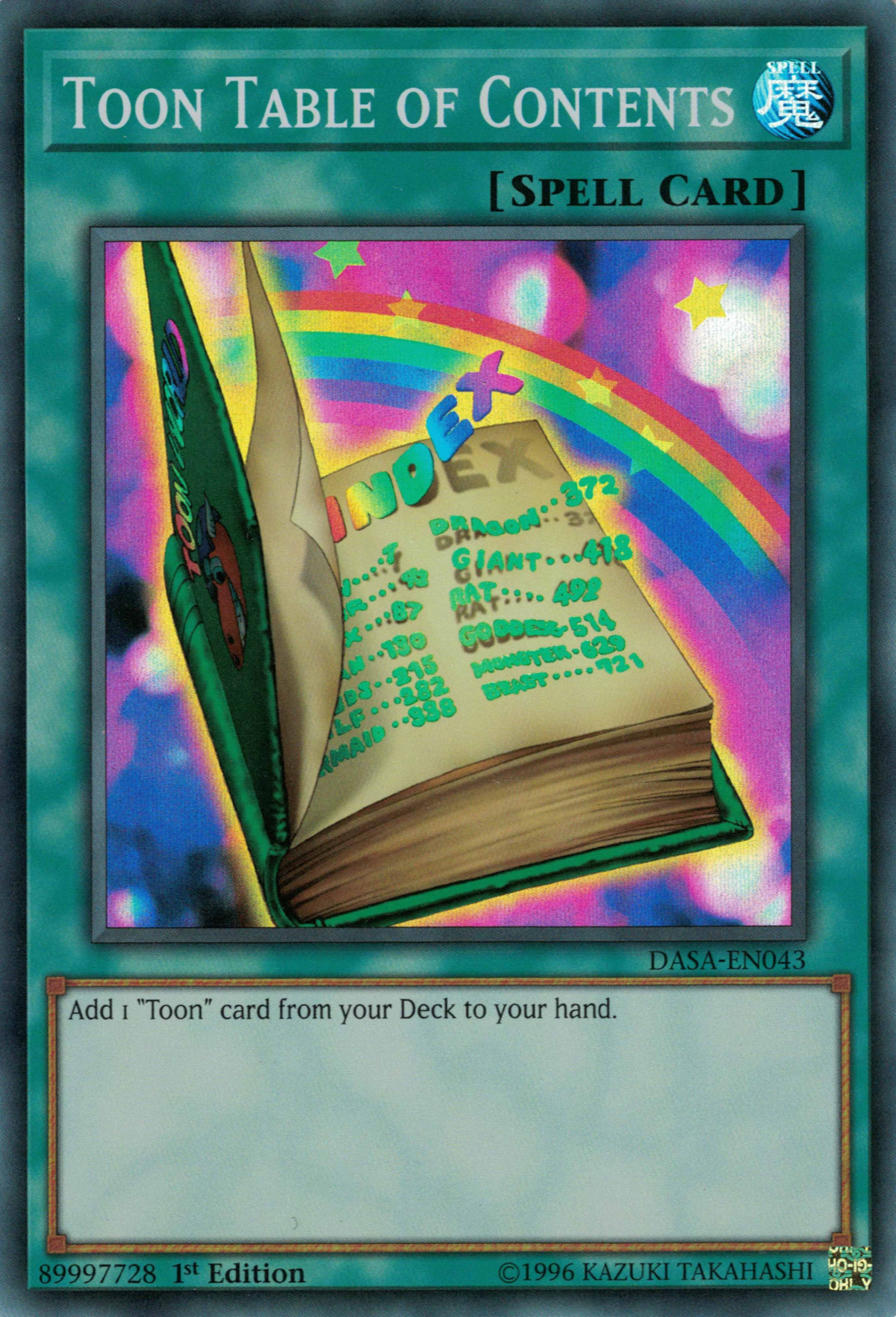 Toon Table of Contents - Yugipedia - Yu-Gi-Oh! wiki