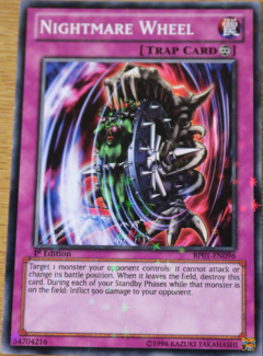 Yu-Gi-Oh! Nightmare Wheel Trap Card - MIL1-EN024 Common 1st Edition From Millennium Pack 1 - View #3
